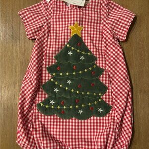 Dondolo Festive Red and Green Gingham Christmas Tree Bubble